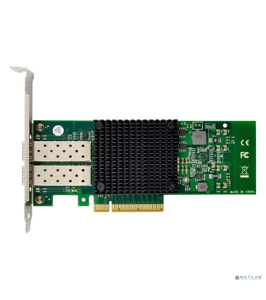 Сетевая карта ORIENT XWT-MCX3PE8 2SFP+, PCI-Ex8 v3.0 2xSFP+ 10Gbps Server NIC, Mellanox ConnectX-3 chipset, 10/1 Гбит/с, 2 планки крепления в комплекте (33296)