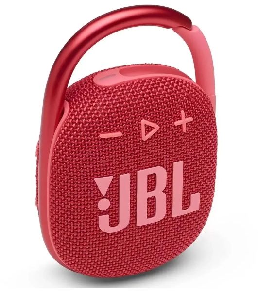 Колонка портативная JBL Clip 4 красный 5W 1.0 BT 15м 500mAh (JBLCLIP4REDAM)