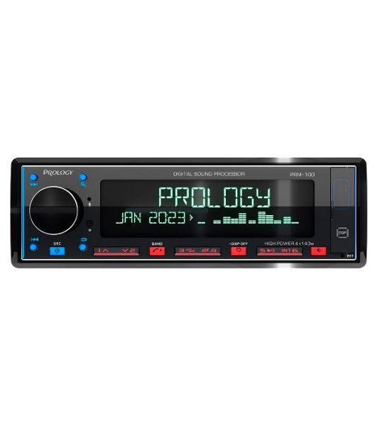 Автомагнитола Prology PRM-100, 1 DIN, Bluetooth, USB Type-A, AUX, пульт ДУ