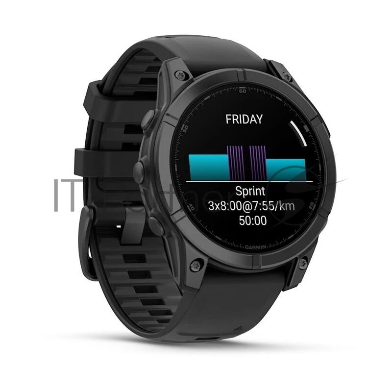 Смарт-часы Garmin Fenix E AMOLED темно-серый, черный 47мм