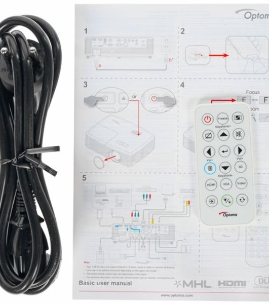 Лазерный проектор Optoma ZH400 DLP FullHD(1920*1080),4000 ANSI lm;300000:1;Zoom 1,1x;TR 1.4-1.62:1;HDMI x2; AudioOUT x1 Jack3.5мм; USB-A 1.5A; RS232; 15W mono; 32dB; 3kg белый (E9PD7KK01EZ14KD)