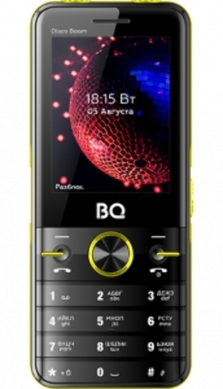Мобильный телефон BQ 2842 Disco Boom желтый/черный