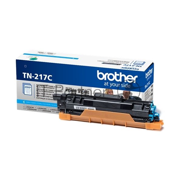 Картридж лазерный Brother TN217C голубой для MFC-L3770CDW, DCP-L3550CDW, HL-L3230CDW 2300 стр