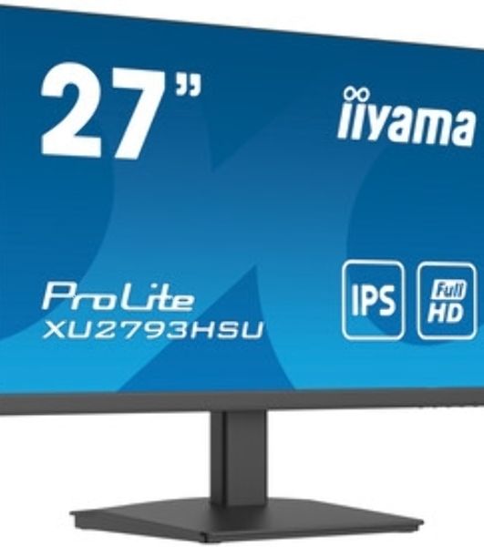 Монитор 27" Iiyama ProLite XU2793HSU-B7 IPS 1920x1080, 100 Гц, 1 мс, 16:9, 300 кд/м², HDMI 2.0, DP 1.2, 3.5 Jack, USB Hub (2x USB 2.0), динамики (2x2 Вт), Adaptive-Sync, черный