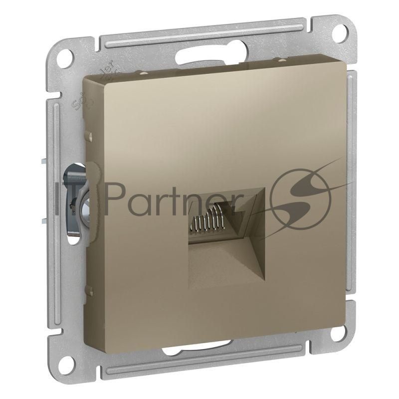 Механизм розетки компьютерной AtlasDesign RJ45 шампань SchE ATN000583