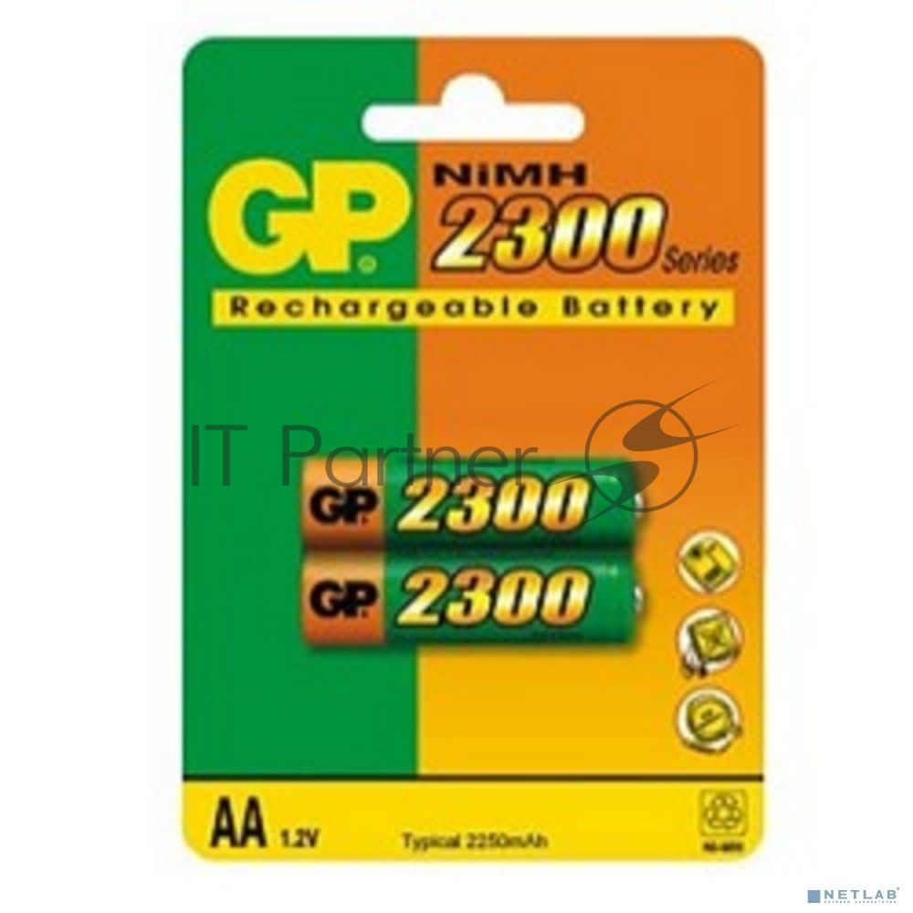 Аккумулятор GP Rechargeable NiMH 230AAHC 2300mAh AA (2 шт. в уп-ке)