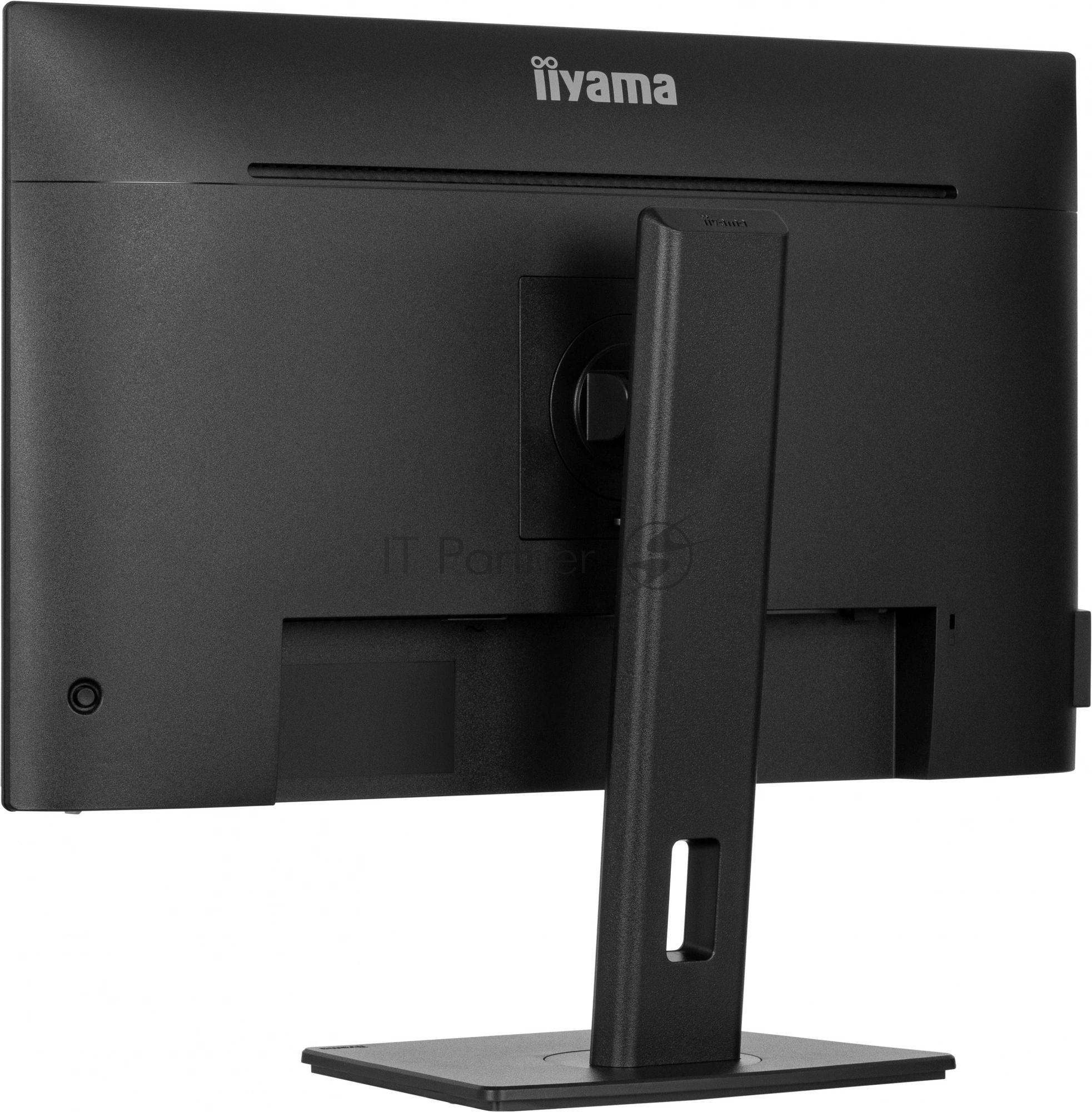 Монитор 27" iiyama XUB2797UHSNP-B1 IPS 4K 3840x2160, 60 Гц, 4 мс, 16:9, 350 кд/м², HDMI, DisplayPort, USB-A, USB-C (96 Вт), Ethernet, KVM-модуль, встроенные динамики, Flicker Free, Low Blue Light, трехсторонний безрамочный дизайн, регулировка по высоте, п