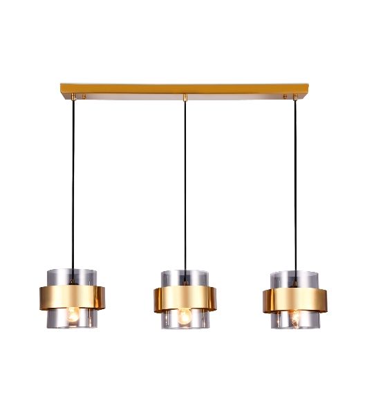 Светильник Ambrella light TR3652/3 GD/SM золото/дымчатый E27/3 max 40W 820*180*700