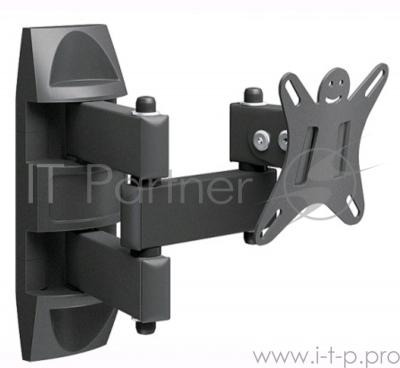 Кронштейн для телевизора Holder LCDS-5039 металлик 10"-26" макс.25кг настенный поворот и наклон