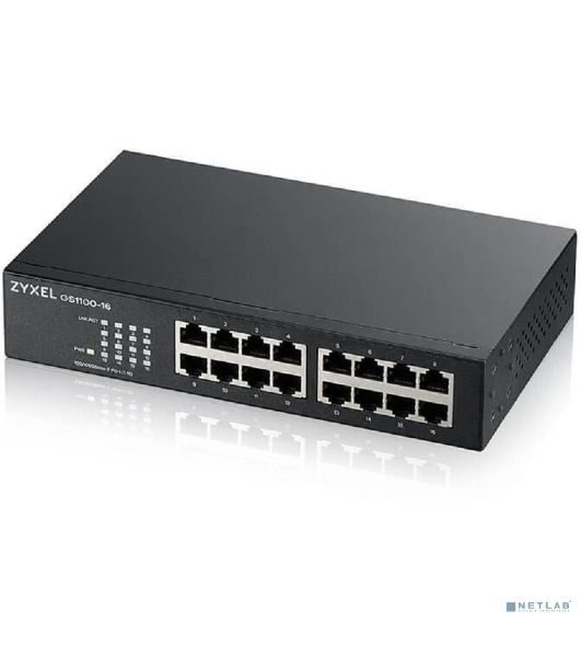 Коммутатор Zyxel GS1100-16-EU0103F 16G неуправляемый