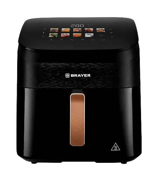 Аэрогриль Brayer BR2057 черный, 2200 Вт, 8.5 л, сенсор, 10 программ