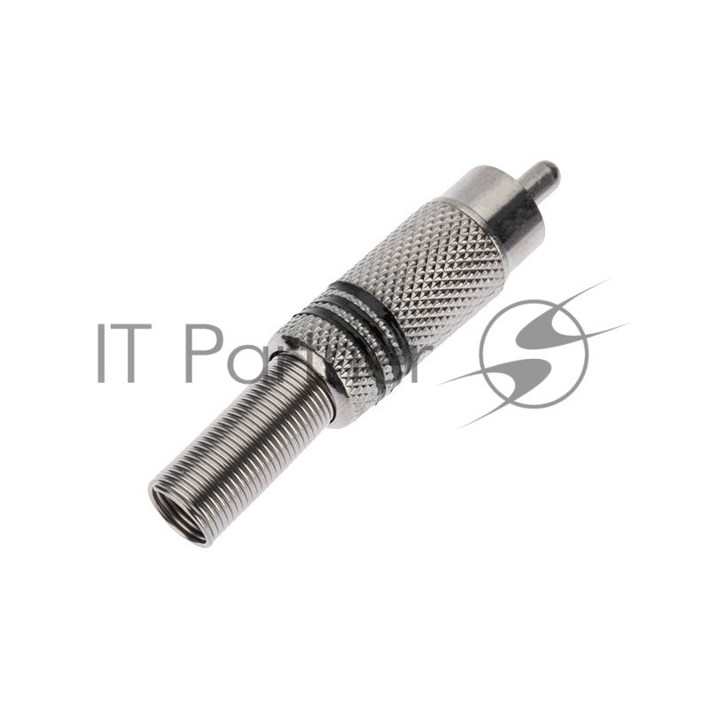 Разъем штекер PROconnect RCA металл под винт ZN черный/красный