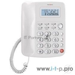 Телефон проводной teXet TX-250 белый
