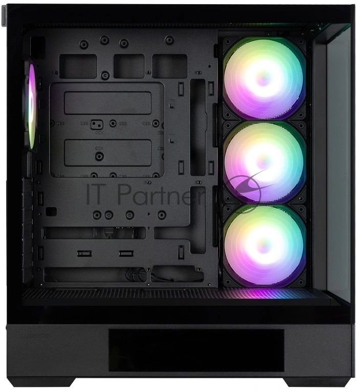 Компьютерный корпус ZALMAN P40 DS, ATX, черный, WINDOW, 9.1-inch LCD screen, 2xCombo(2.5” or 3.5”), 1x2.5”, 1xUSB TYPE-C, 2xUSB 3.0, SIDE 3x120мм ARGb, REAR 1x120мм ARGb