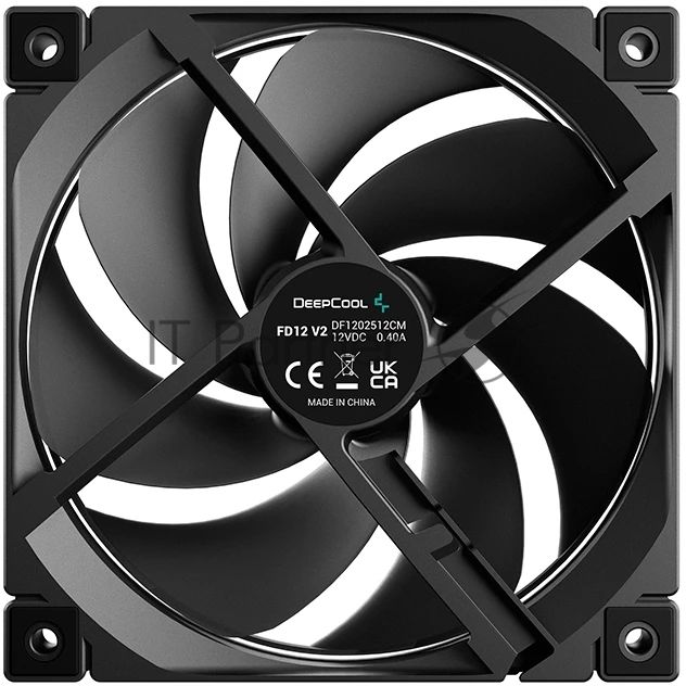 Вентилятор корпусной DeepCool FD12 V2 (3 шт.), 120 мм, 500-2500 об/мин, 32.32-35.66 дБ, 4 pin PWM, без подсветки