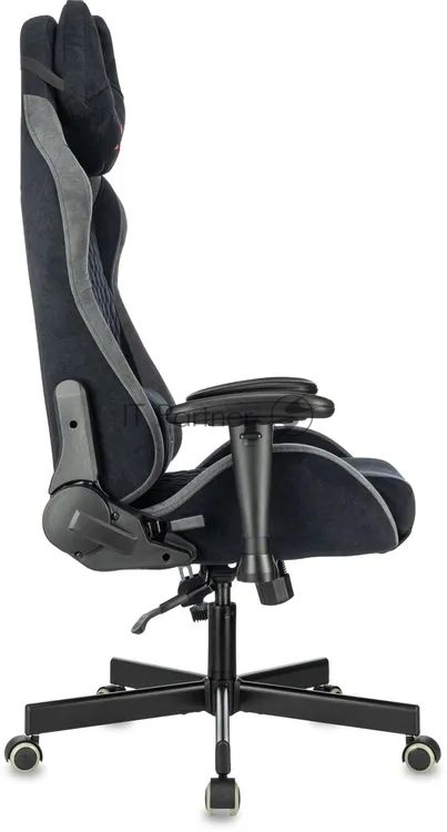 Кресло игровое эргономичное A4Tech Bloody GC-580 черный/серый искусственная замша с подголов. крестов.