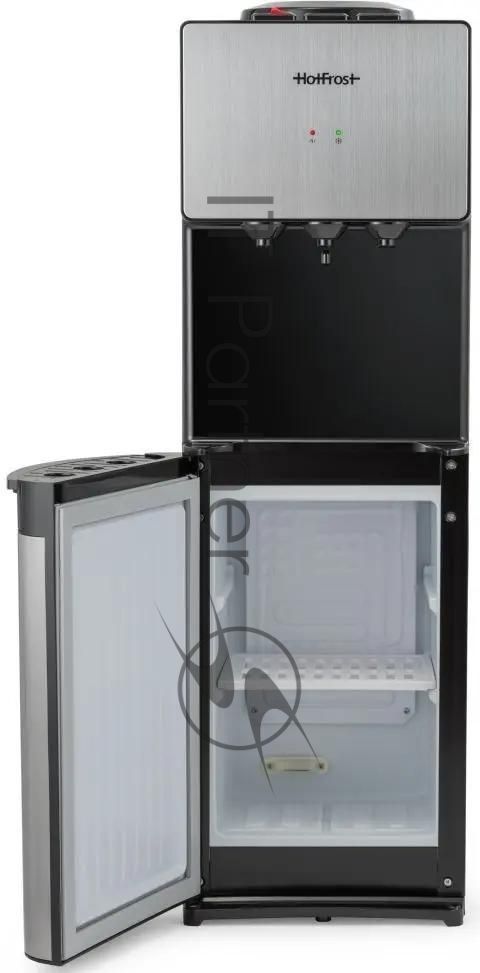 Кулер для воды Hotfrost V400BS, верхняя загрузка, нагрев 90 °С, охлаждение 10 °С, серебристый/черный
