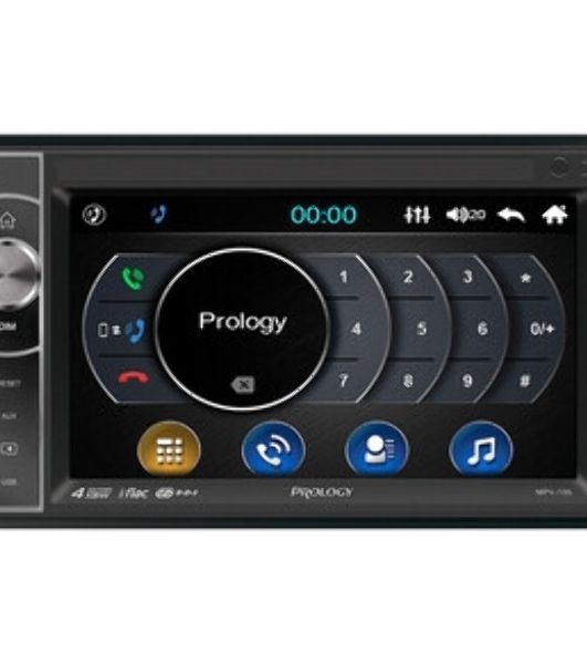Автомагнитола Prology MPV-120, 2 DIN, 6.2", Bluetooth, USB Type-A, AUX, пульт ДУ