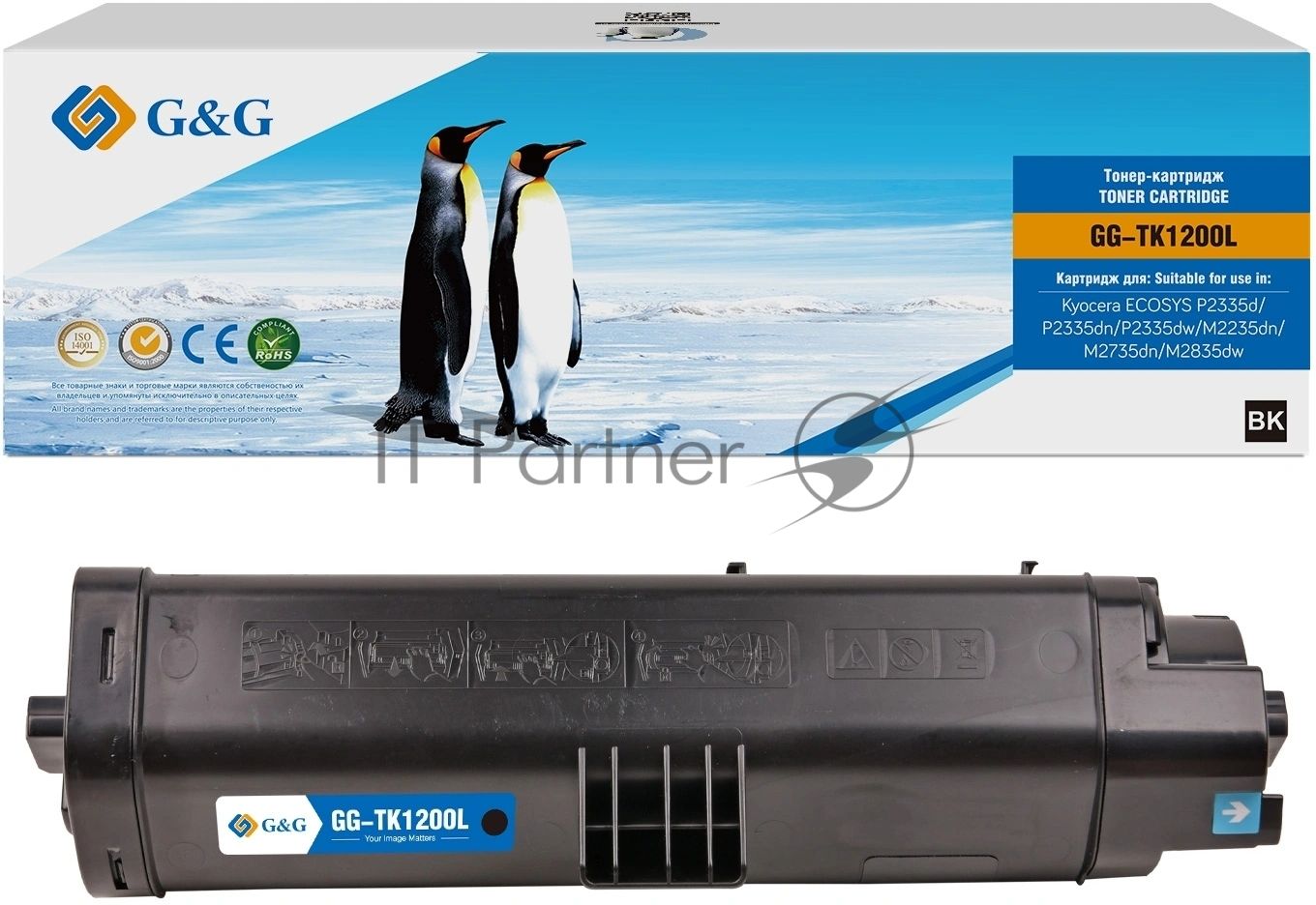 Картридж лазерный G&G GG-TK1200L черный (11000стр.) для Kyocera ECOSYS P2335d/P2335dn/P2335dw/M2235dn/M2735dn/M2835dw
