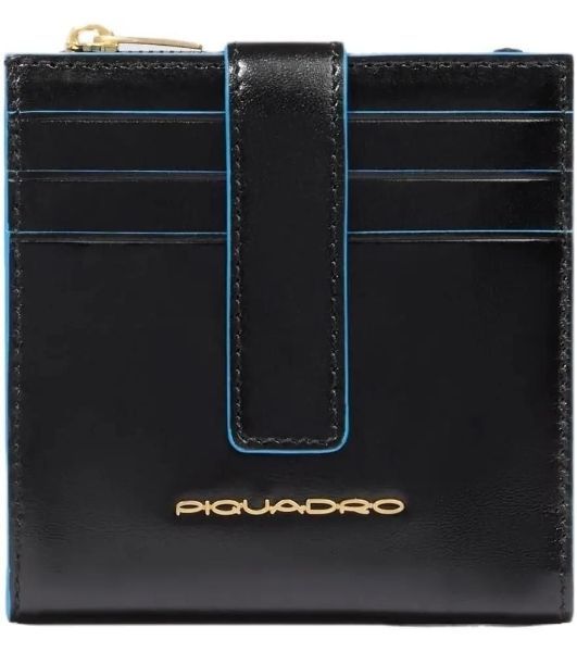 Картхолдер Piquadro Blue Square PP6843B2R/N черный, натуральная кожа