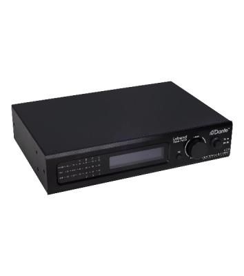 Конвертор Intrend ITDAN-PTR44 Dante - аналог. 4 входа/4 выхода phoenix, 2xRJ45(Dante). встроенный аудиопроцессор (gain, phantom power, mute). Управление ethernet/RS232. Питание 12V