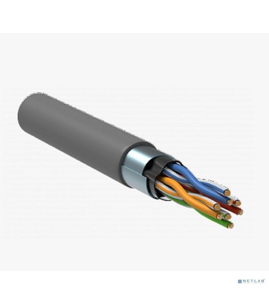 Кабель витая пара Bion BCL-F5480-181 F/UTP, кат.5e, 4x2x0,48 мм AWG 24, медь, одножильный, PVC, для внутренней прокладки, 305м, серый