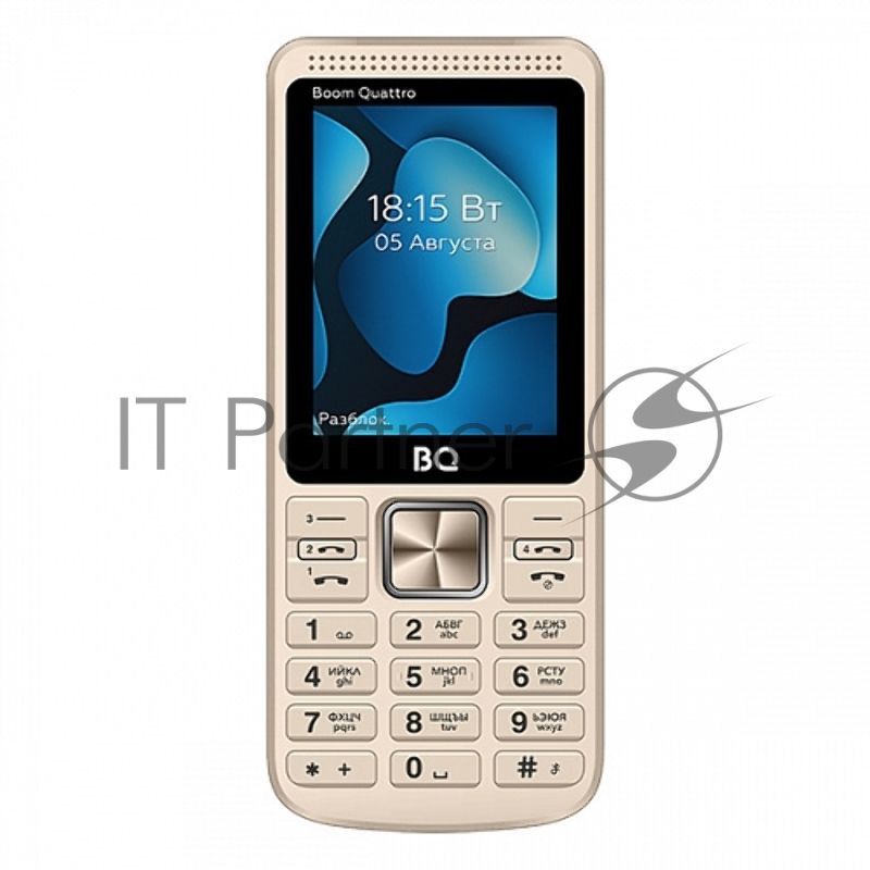 Мобильный телефон BQ 2455 Boom Quattro золотистый