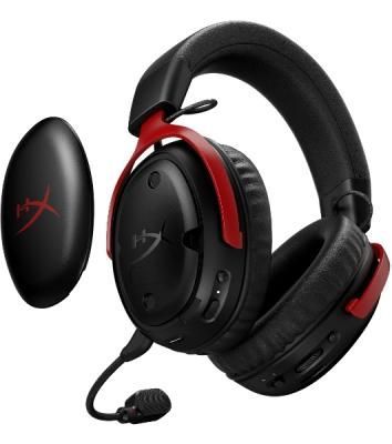 Гарнитура HyperX Cloud III S Wireless чёрный/красный, беспроводная, радиоканал, до 120 ч, съёмный микрофон, совместимость с PS5