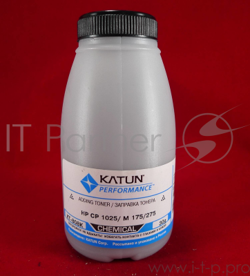 Тонер HP CP 1025/M 175/275 черный, химический (фл.30г.) Katun фас. Россия