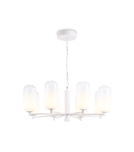 Подвесной светодиодный светильник Ambrella light LH11109/8 WH/FR белый/белый матовый 28W 3000K D720*280