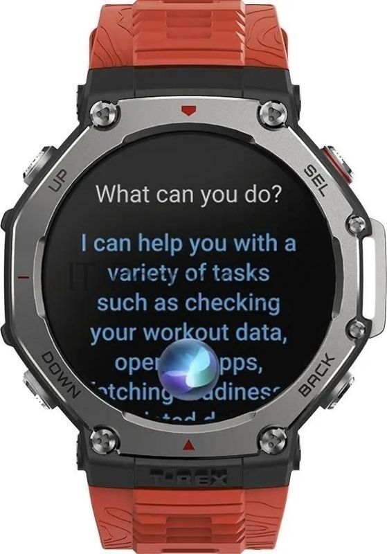 Умные часы Amazfit T-Rex 3 A2323 48.5мм 1.5" AMOLED корп.темно-серый рем.красный разм.брасл.:145-210мм (1746757)