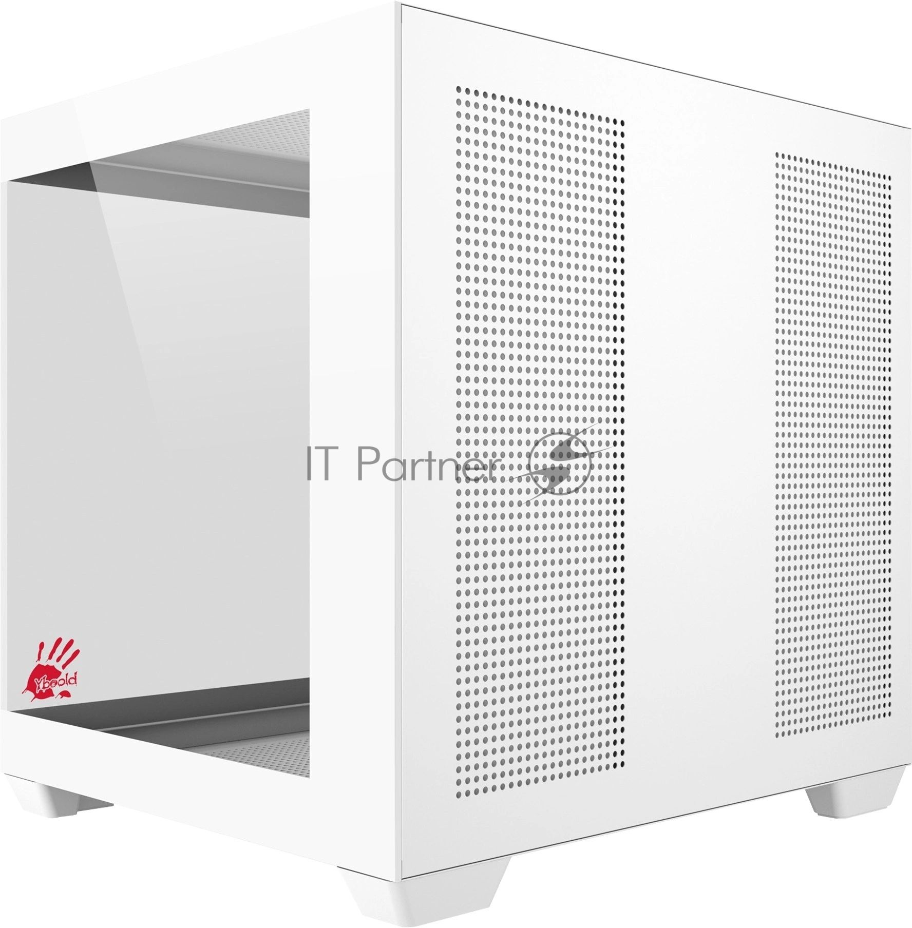 Компьютерный корпус Bloody CC-121 белый без БП mATX 7x120мм 1xUSB2.0 1xUSB3.0 audio