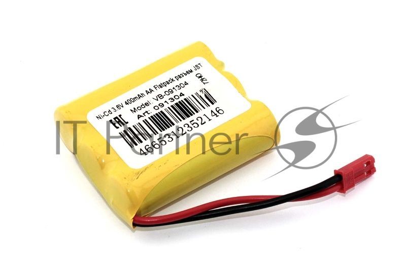 Портативный аккумулятор Ni-Cd 3.6V 400mAh AA Flatpack разъем JST