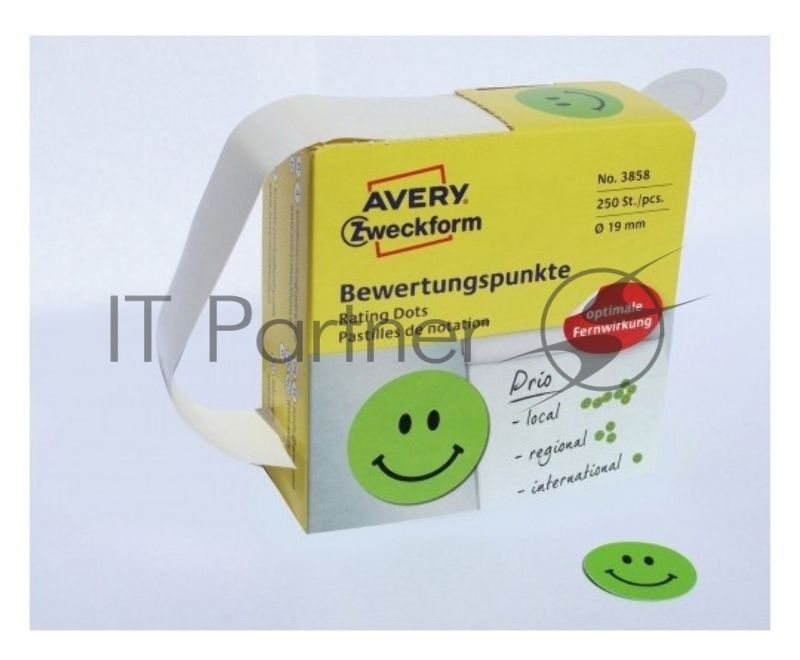 Этикетки Avery Zweckform 3858 250шт на листе диаметр 19мм/70г/м2/зеленый самоклей. универсальная (упак.:1рул)