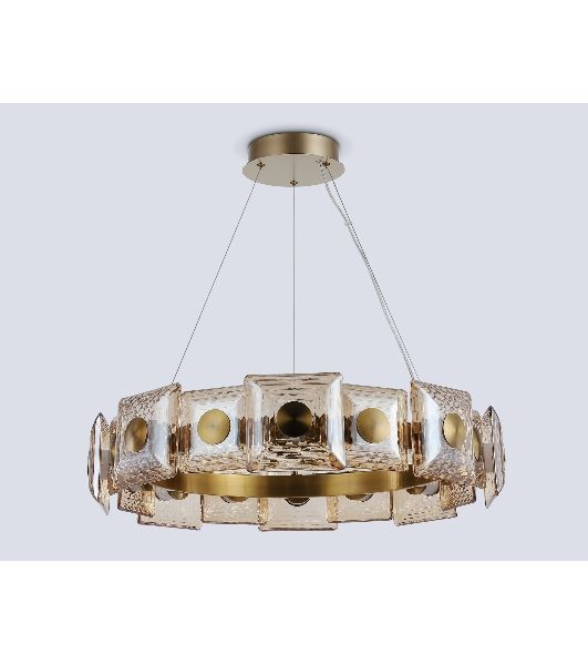 Светильник Ambrella light LH31027 BS/TI латунь/янтарь 72W 3000K D700*150