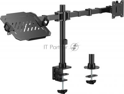 Кронштейн для монитора/ноутбука Cactus CS-VM-LH24-BL черный 17"-35" макс.20кг настольный поворот и наклон Кронштейн для монитора/ноутбука Cactus CS-VM-LH24-BL черный 17"-35" макс.20кг настольный поворот и наклон