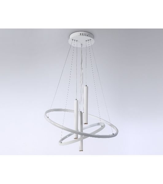 Подвесной светодиодный светильник Ambrella light FL5371/2+3 WH белый 93W 3000K/4200K/6400K+4200K D600/400*1200 (ПДУ ИК)