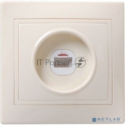 Розетка телефонная 1-м СП Кварта РТ10-ККм IP20 крем. ИЭК ETK10-K33-DM
