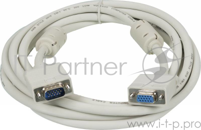 Кабель-удлинитель SVGA Ningbo VGA HD15 (m)/VGA HD15 (f) 3м феррит.кольца