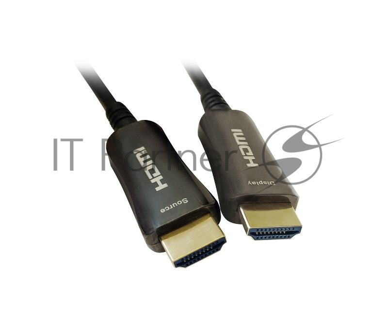 Кабель аудио-видео Digma HDMI 2.0 AOC HDMI (m)/HDMI (m) 20м. позолоченные контакты черный