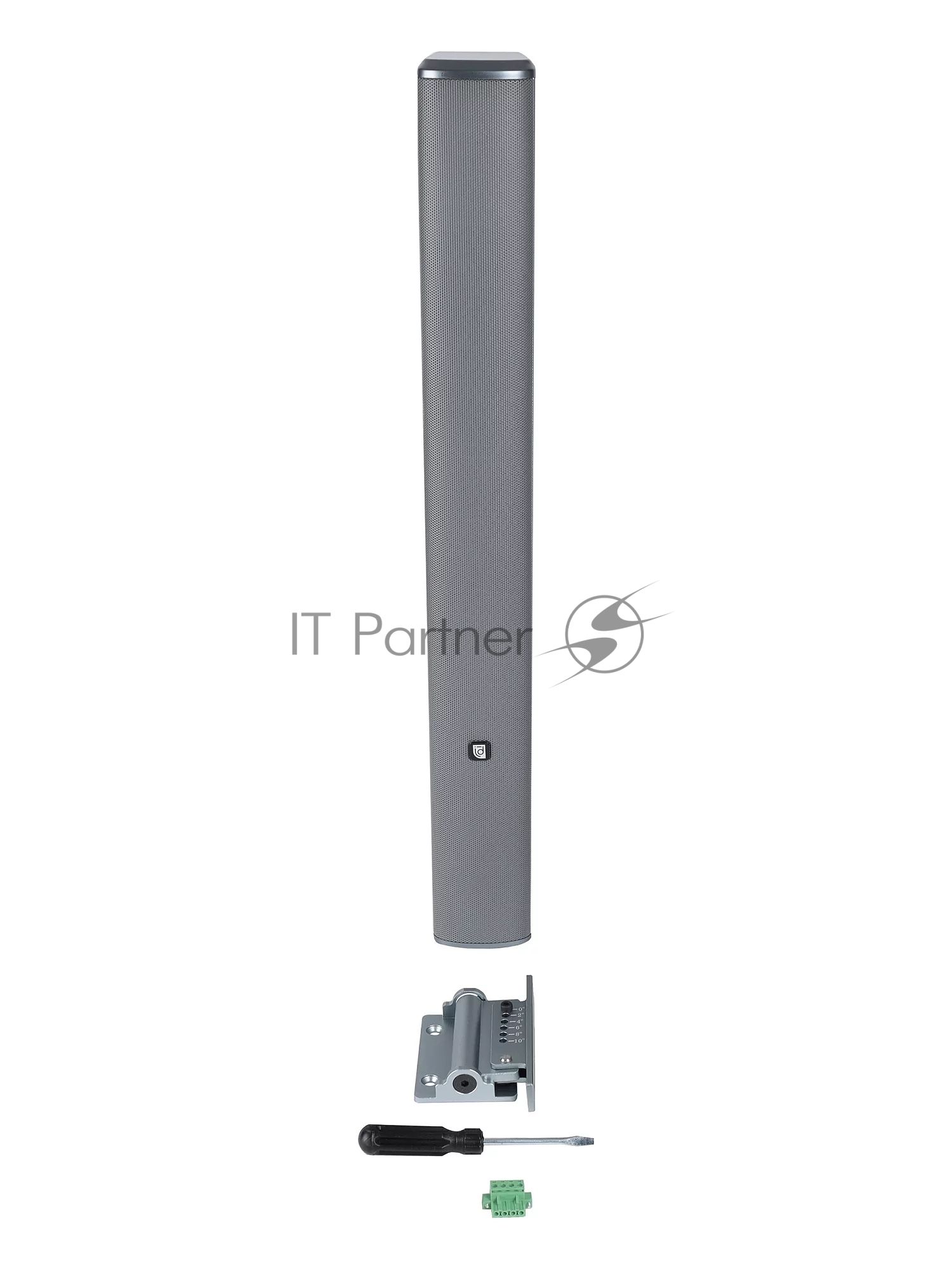 Звуковая колонна Intrend ITSPK-CL425T-G пассивная, 4x2.5", 8 Ом / 100V (100Вт), SPL 113dB, 106Hz-20kHz, 120°x20° (HхV), вес 3.4кг, цвет угольный металлик, крепление в комплекте, (цена за 1шт., в упаковке 2 шт.)