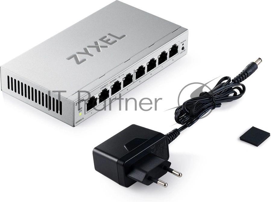 Коммутатор ZyXEL GS1200-8V3-EU0101F, 8×LAN, управляемый
