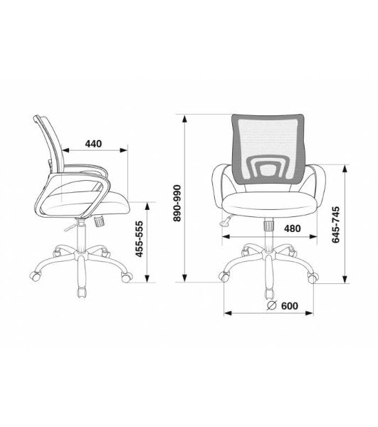 Кресло Бюрократ CH-695N/SL/BL/TW-11 синий/черный, сетка, 120 кг, механизм качания