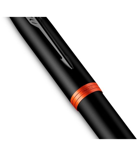 Ручка роллер Parker IM Vibrant Rings T315 (CW2172945) Flame Orange PVD, F, черные чернила, подарочная коробка