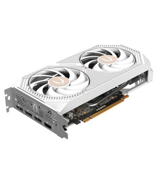 Видеокарта Zotac GAMING GeForce RTX 5050 TWIN EDGE OC WHITE ED, NVIDIA RTX 5050, 8 ГБ GDDR6, 128 бит, PCI-e 5.0, 1xHDMI, 3xDP, 2602 МГц