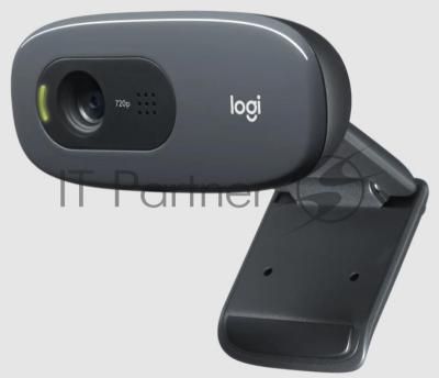Веб-камера Logitech C270 HD 1280x720, 30 кадр/с, USB Type-A, микрофон (шумоподавление), автоосвещение, универсальное крепление