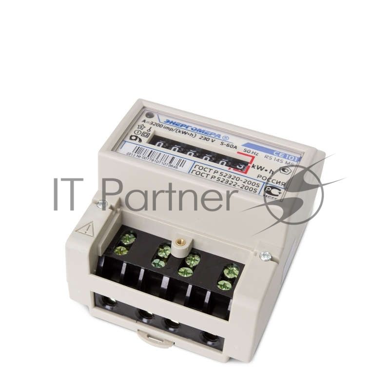 Счетчик СЕ 101 R5 145 М6 1ф 5-60А 1 класс точн. мех. экран DIN-рейка Энергомера 101001003007791