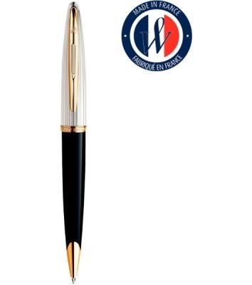 Ручка шариковая Waterman Carene De Luxe (CWS0700000) Black Silver GT, M, син. черн. подар.кор.