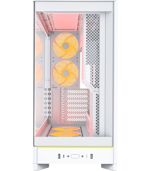 Компьютерный корпус Montech HS02 PRO белый без БП ATX 4x140мм 2xUSB 3.0 audio bott PSU