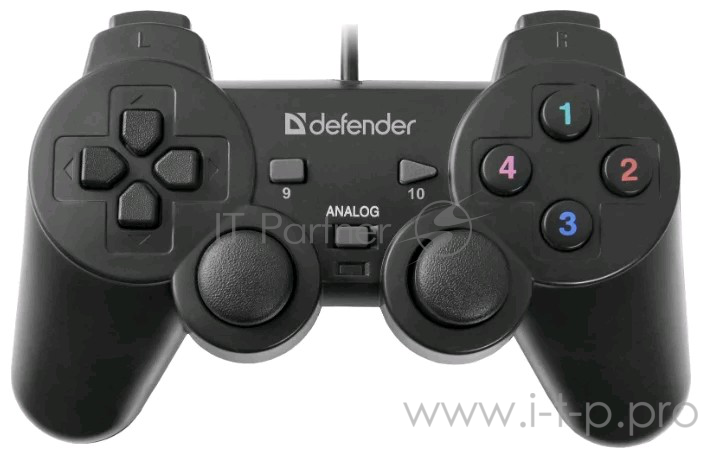 Геймпад Defender Omega USB, Проводной геймпад, 12 кнопок, 2 стика